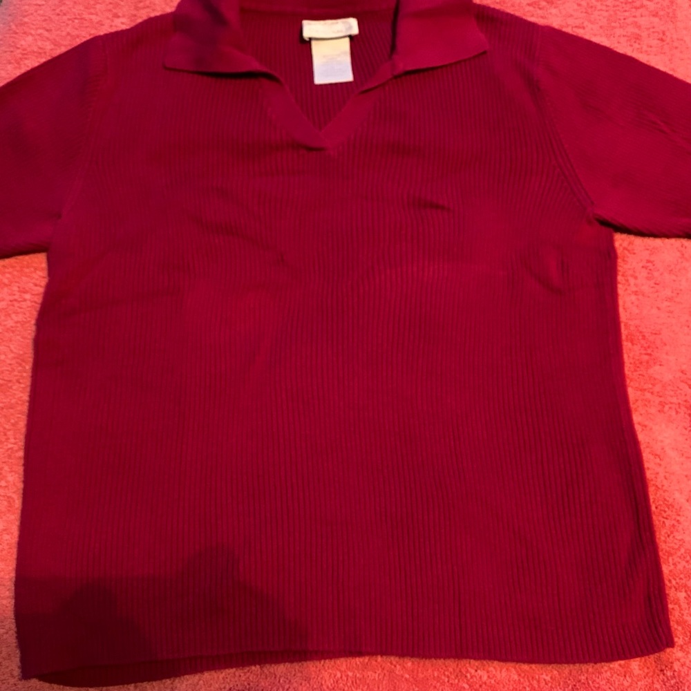 Designers Original Collard‎ V-Neck Pullover Sweater